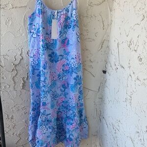 Lilly Pulitzer Blue and Pink Floral Dress